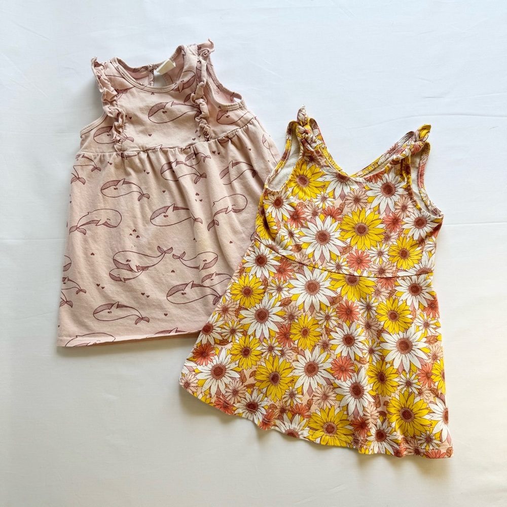 H&M Yellow Orange Sleeveless Sundress Casual